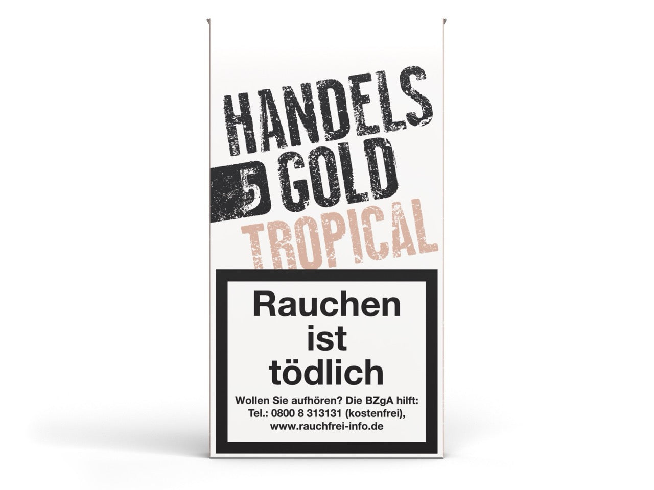 Handelsgold Tropical 190 Zigarillos – 5er Packung, frontal fotografiert