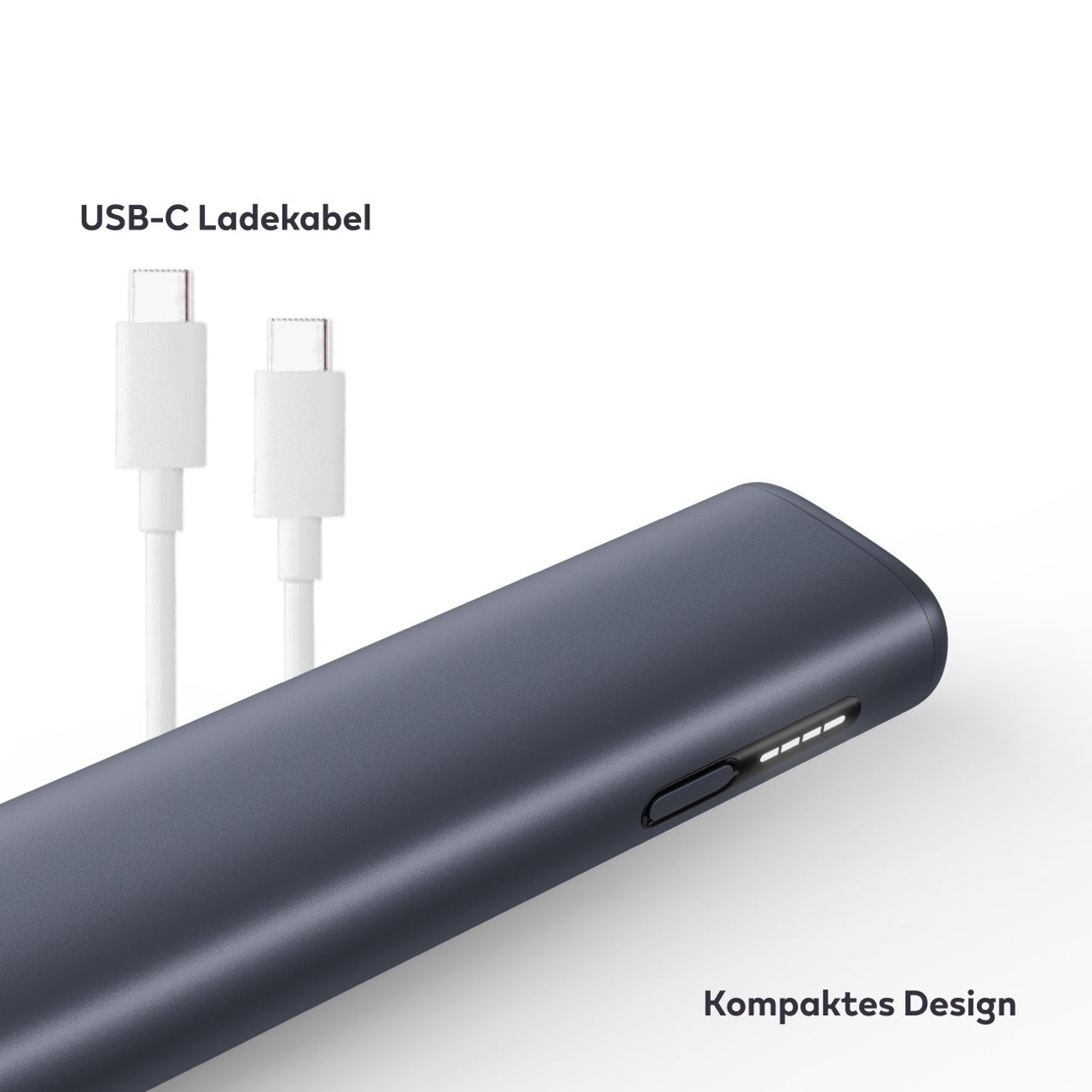 IQOS ILUMA i ONE Midnight – Detailansicht Gehäuse mit LED-Status und hochwertigem Kunststoff/Aluminium