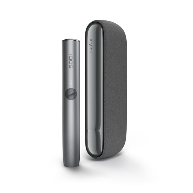 IQOS ILUMA Kit Pebble Grey – moderner Tabakerhitzer in Grau, Ansicht von vorne