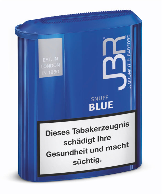 JBR Blue Snuff Schnupftabak 10g – Fruchtiger Mentholsnuff mit Eisbonbon-Aroma in handlicher Box von Pöschl