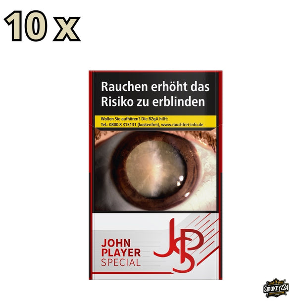 JPS Red Zigaretten Stange mit 10 roten Packungen à 20 Filterzigaretten