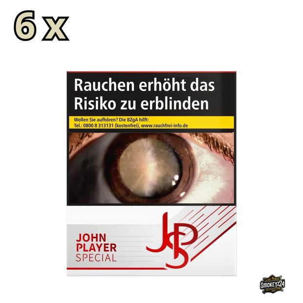 JPS Red Zigaretten Stange mit 6 roten Packungen à 35 Filterzigaretten