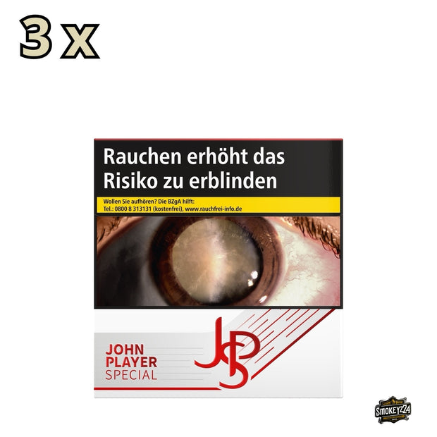 JPS Red Zigaretten Stange mit 3 Packungen à 60 Stück in klassisch roter Verpackung
