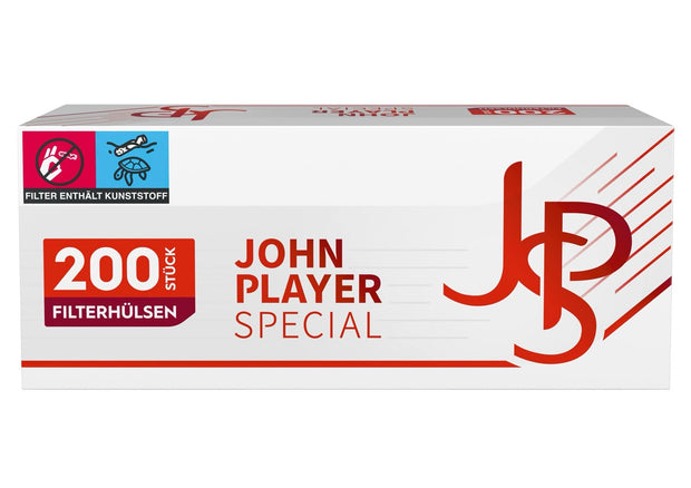 JPS Red Filterhülsen 200 Stück in roter Verpackung mit Logo