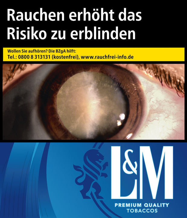 L&M Blue 4XL Zigaretten – Packung mit 37 Zigaretten, Vorderseite