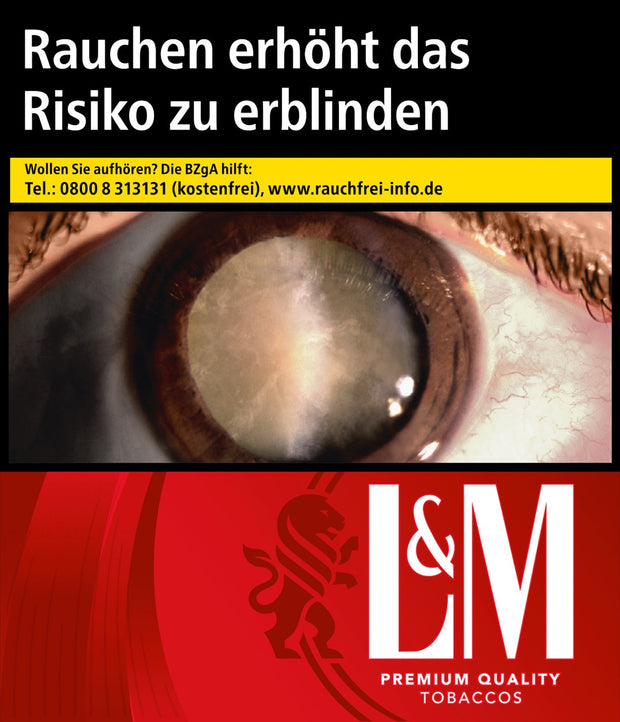 L&M Red 4XL – Zigarettenschachtel frontal mit 38 Stück