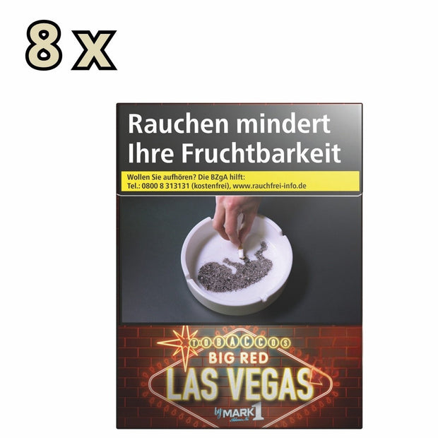Las Vegas Big Red Zigaretten XL Stange 8x25 Schachtel frontal