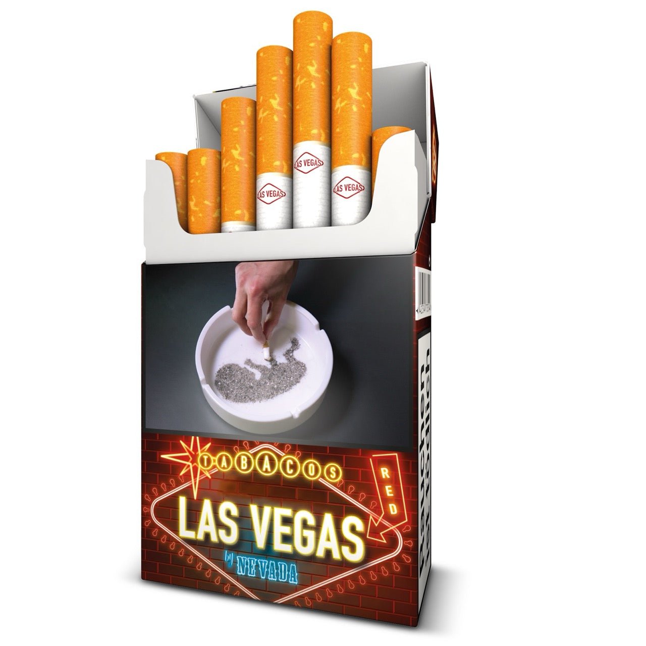 Las Vegas Red Zigaretten geöffnete Schachtel mit sichtbaren Zigaretten