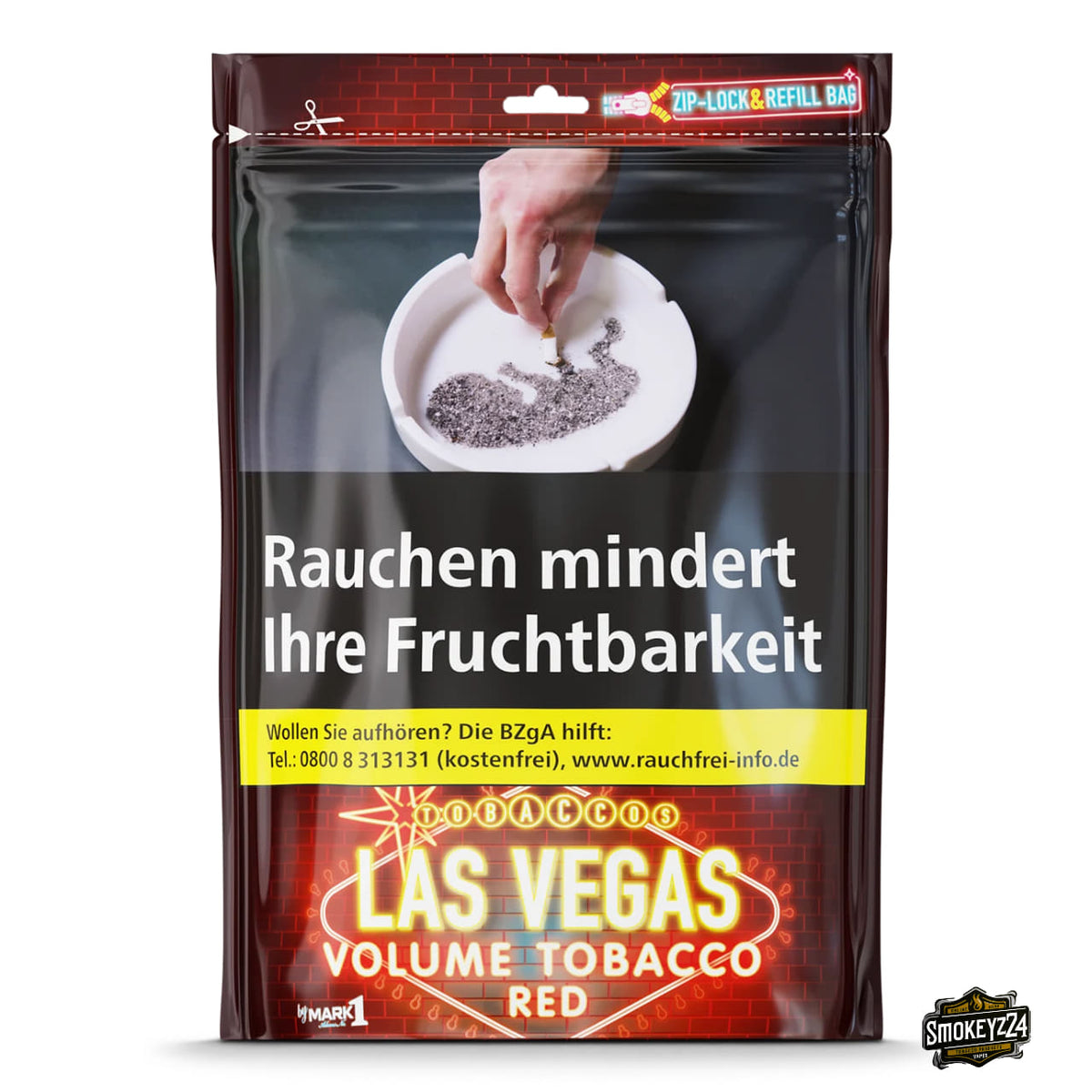 Las Vegas Red Stopftabak 250g Beutel von vorne