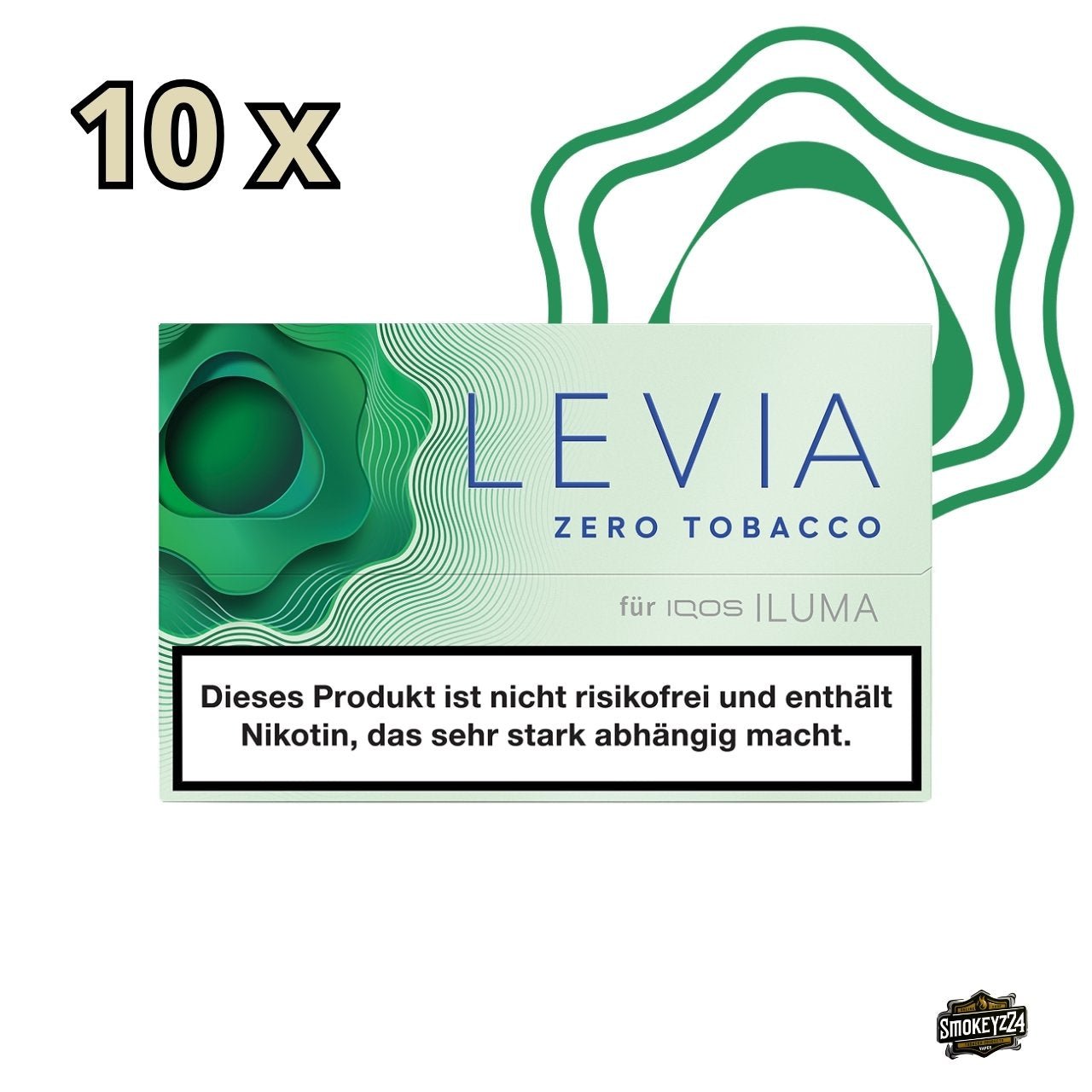LEVIA Alpine Stange 10x20 – Nikotinsticks ohne Tabak für IQOS ILUMA, Packung geschlossen mit 10x Hinweis