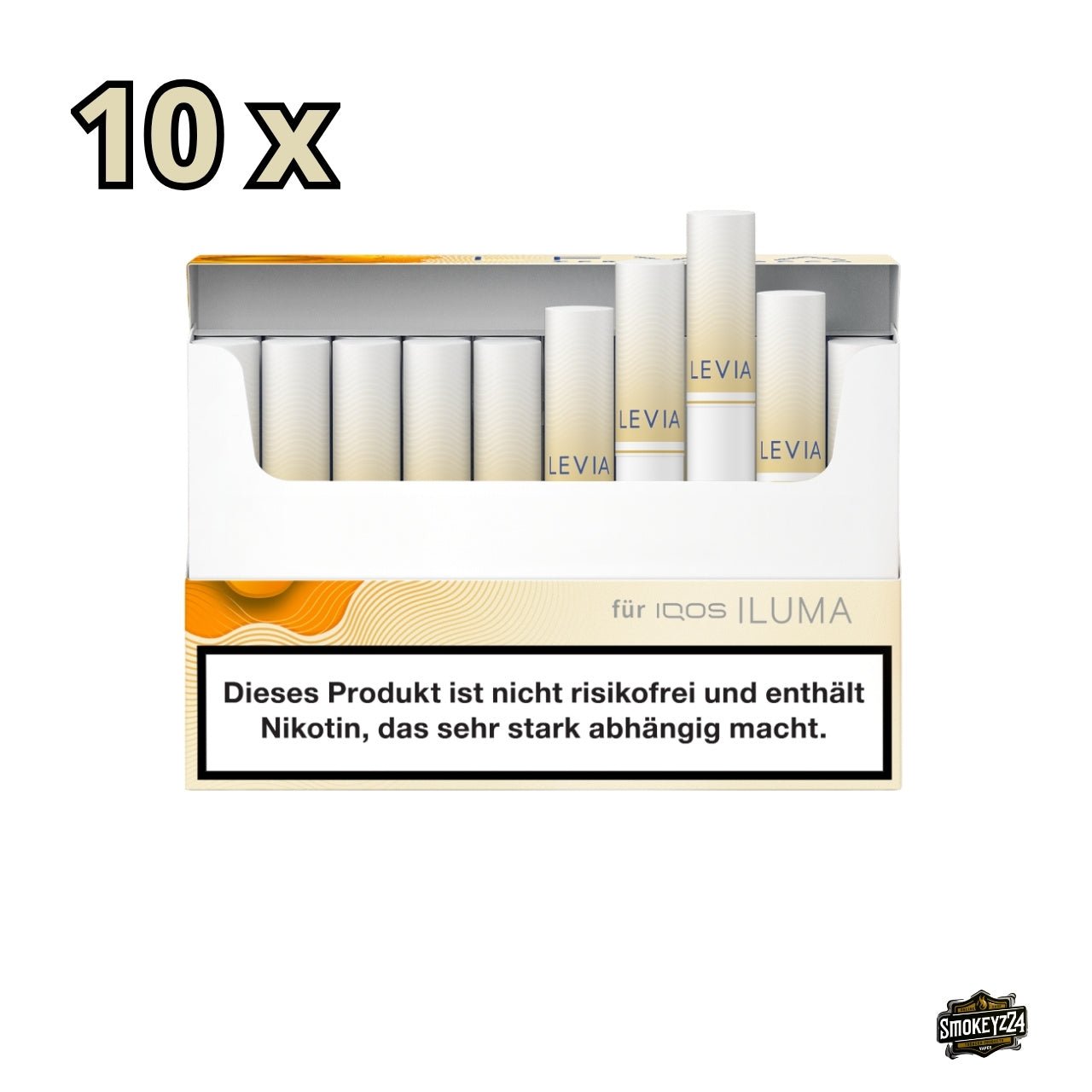 LEVIA Exotic – geöffnete Schachtel, Sticks sichtbar, kompatibel mit IQOS ILUMA, Menthol & Melone, ohne Tabak