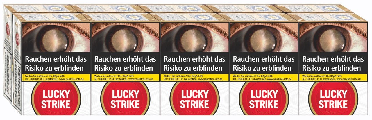 Lucky Strike Red Rot ohne Filter - Stange 10x20 Stück - Smokeyz24