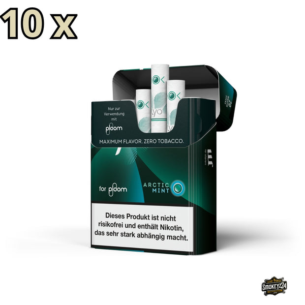 10x LYO Arctic Mint Nikotinsticks Packung seitlich geöffnet