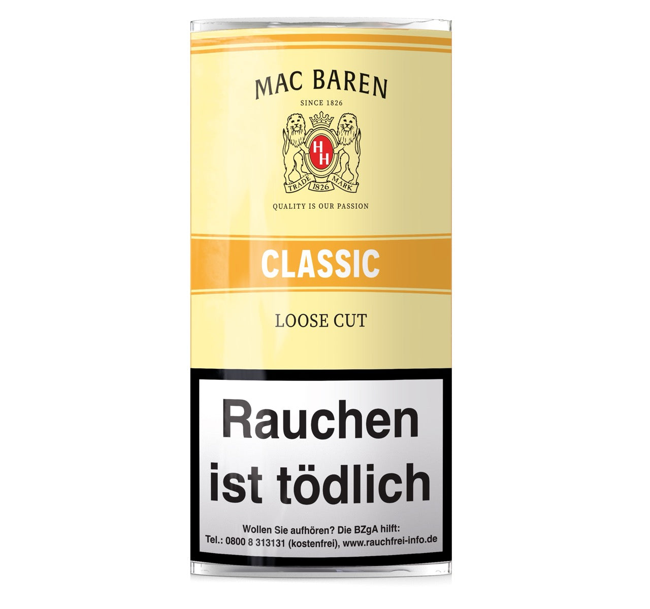 Mac Baren Classic Loose Cut Pfeifentabak 50g Pouch – Original Verpackung, Vanilla Cream aromatisiert
