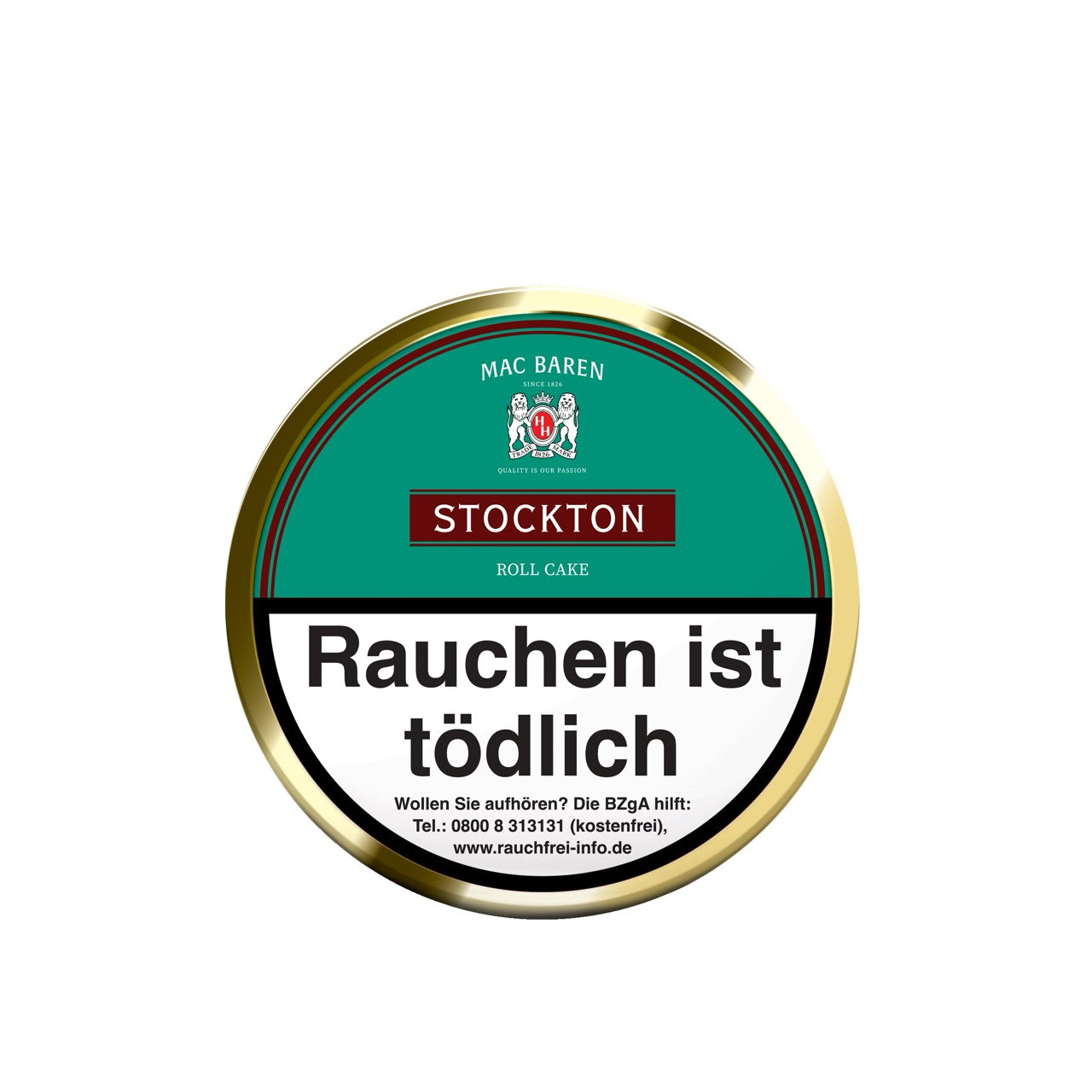 Mac Baren Stockton Roll Cake 100g Dose Pfeifentabak Verpackung