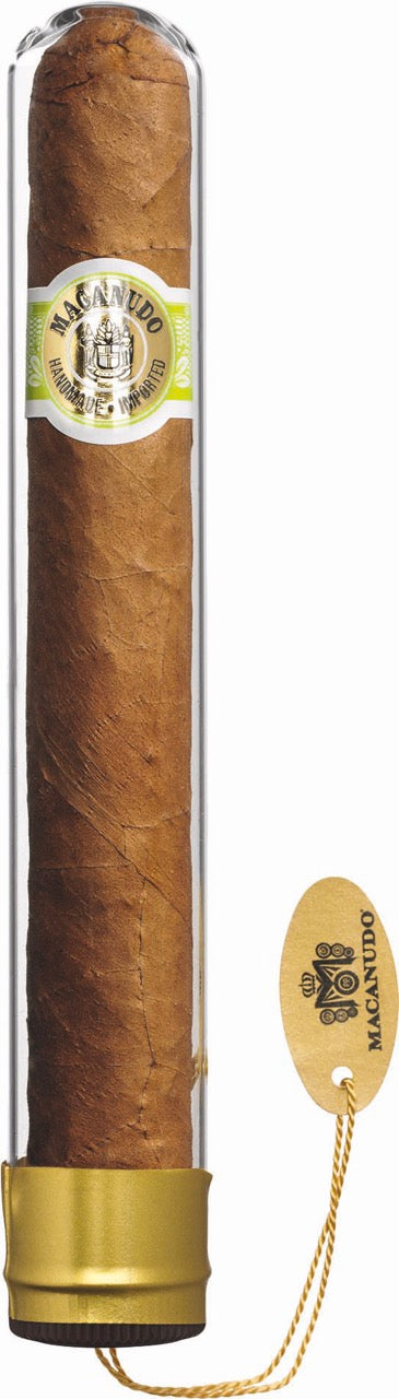 Macanudo Connecticut Crystal Zigarre einzeln, präsentiert im edlen Crystal-Tube, handgerollte Qualität aus der Dominikanischen Republik.