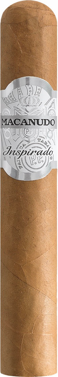 Einzelne Macanudo Inspirado White Robusto Zigarre, helles Deckblatt, elegantes Format, mildes Rauchvergnügen.
