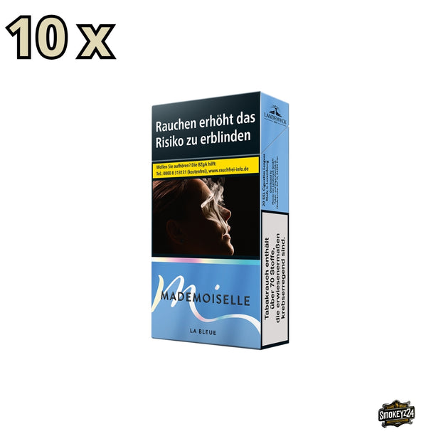 Mademoiselle La Bleue – Super Slim Long Filterzigaretten mit harmonischer American Blend Tabakmischung im 100er Format