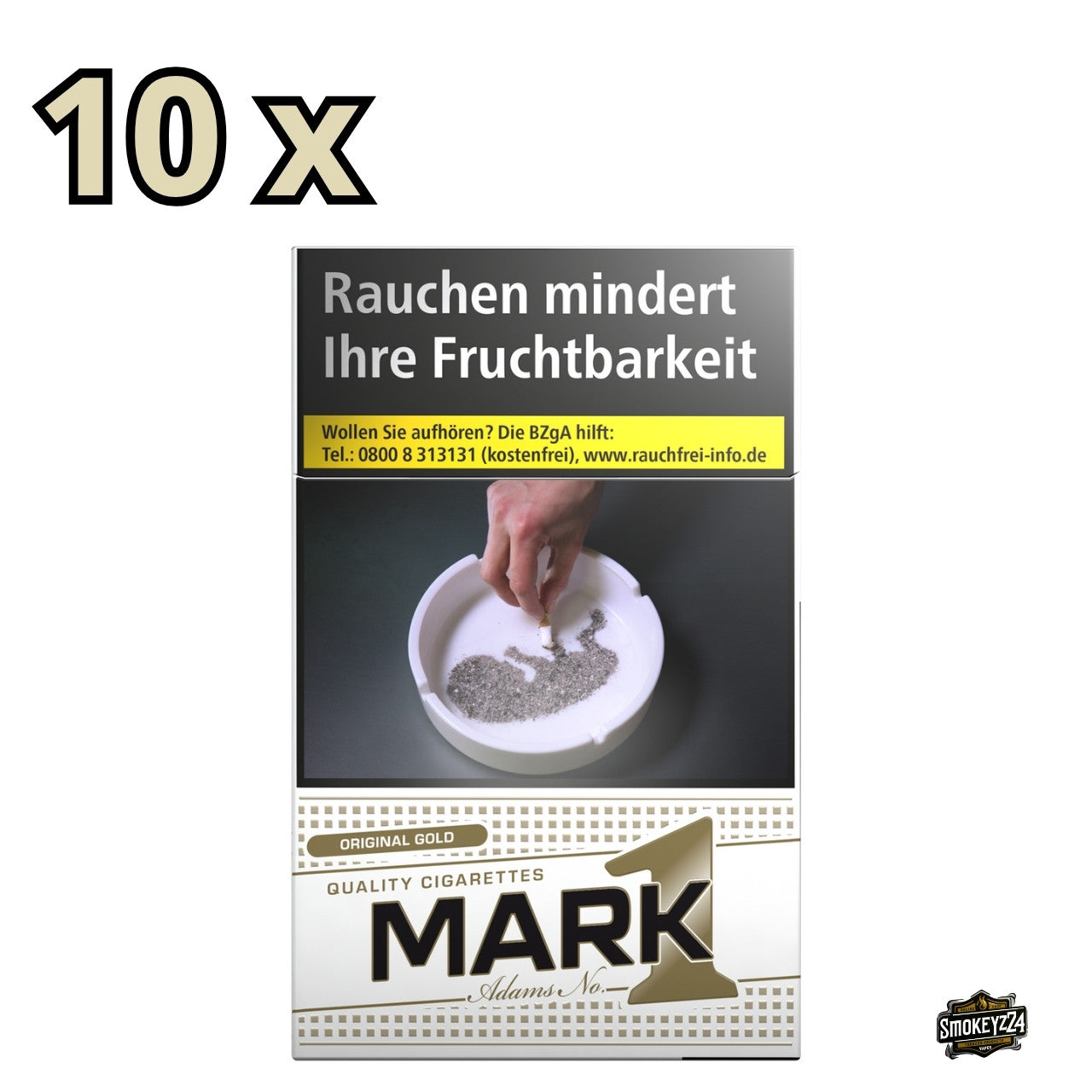 Mark Adams No. 1 Gold Zigaretten Stange 10×20 Packung frontal