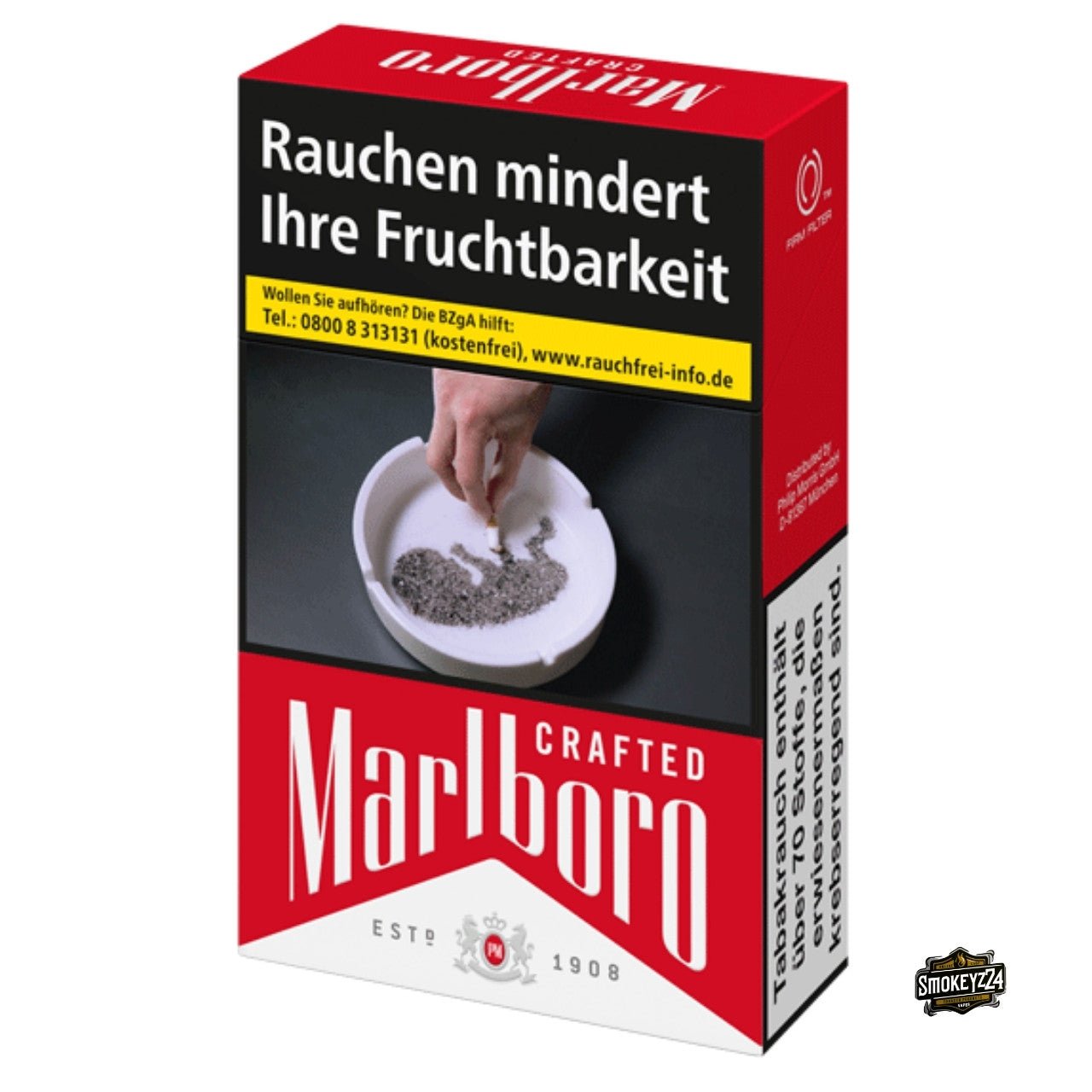 Marlboro Red Crafted Zigaretten Schachtel einzeln frontal