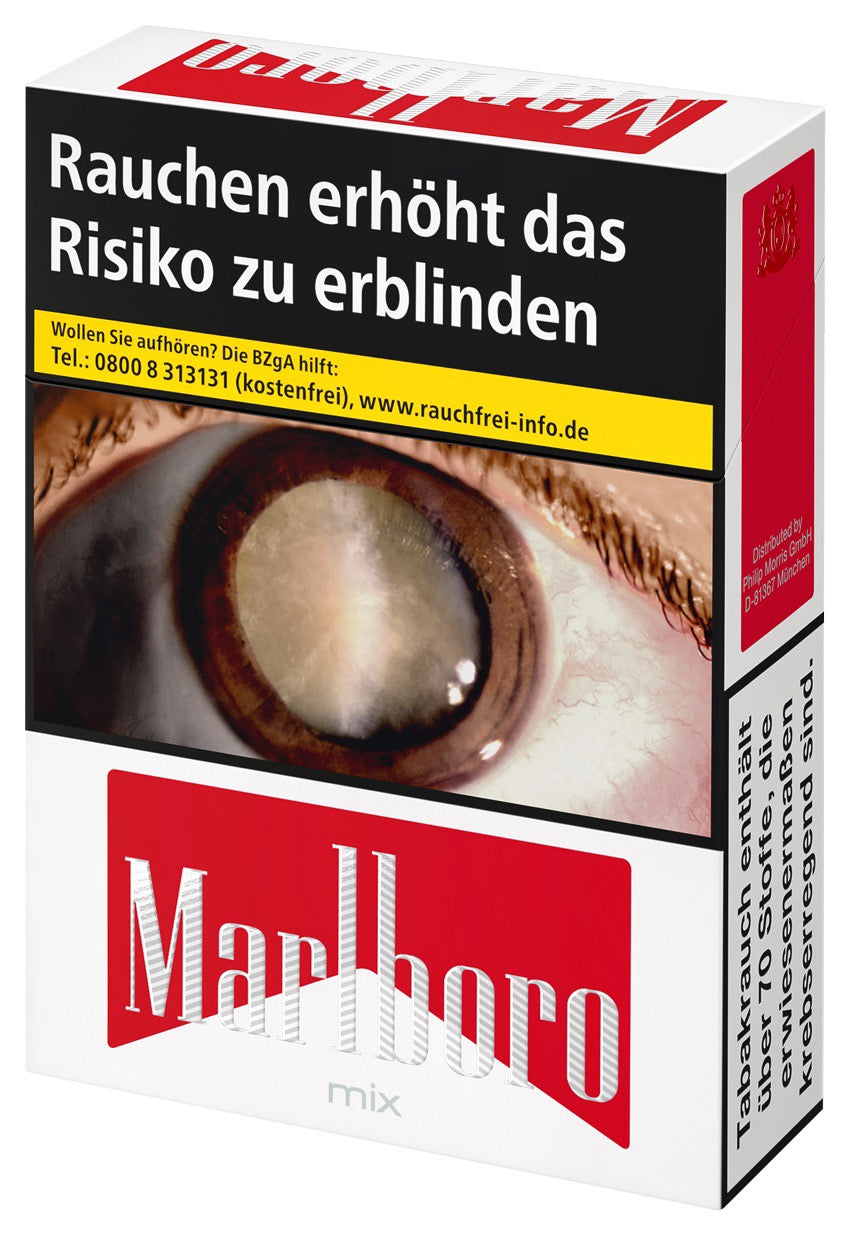 Marlboro Mix Zigaretten – leicht seitlich dargestellte Packung im typischen Marlboro Design