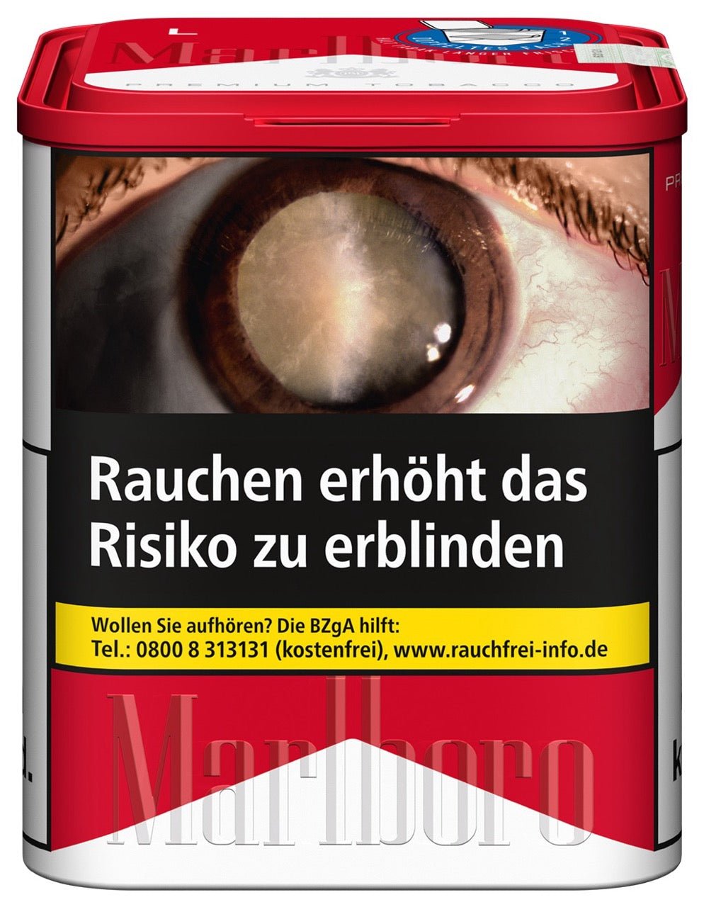 Marlboro Red Feinschnitt Tabak 103g Dose – Vorderseite