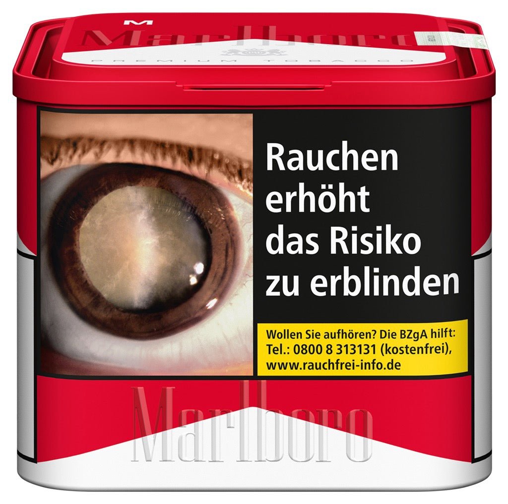 Marlboro Red Feinschnitt Tabak 70g Dose – Vorderseite