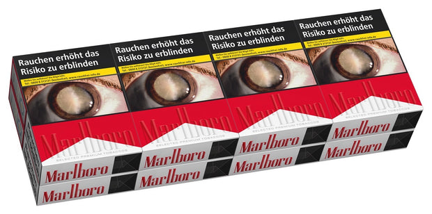 Marlboro Red Zigaretten – XL-Stange mit 8x22 Stück, frontal mit klassischer roter Verpackung