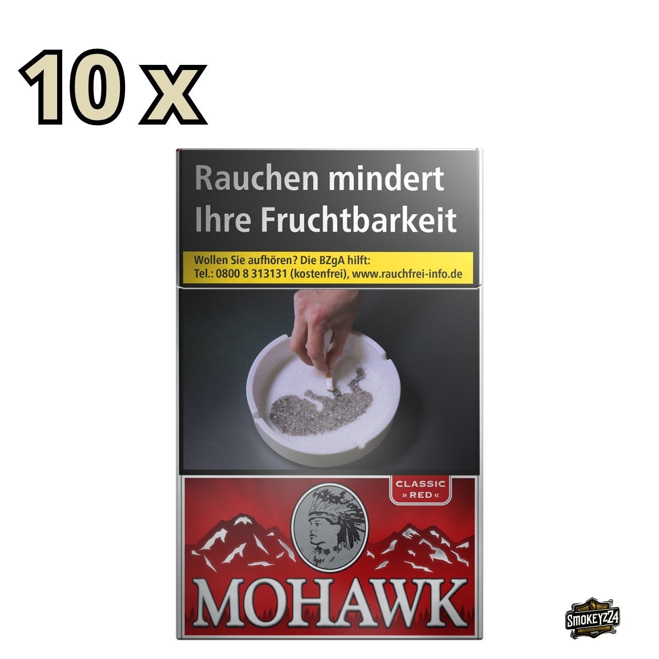 Mohawk Classic Red Zigaretten Stange 10x20 Schachtel frontal