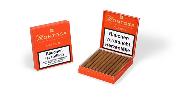 Geöffnete Packung Montosa Cigarillos – ready zum Genuss
