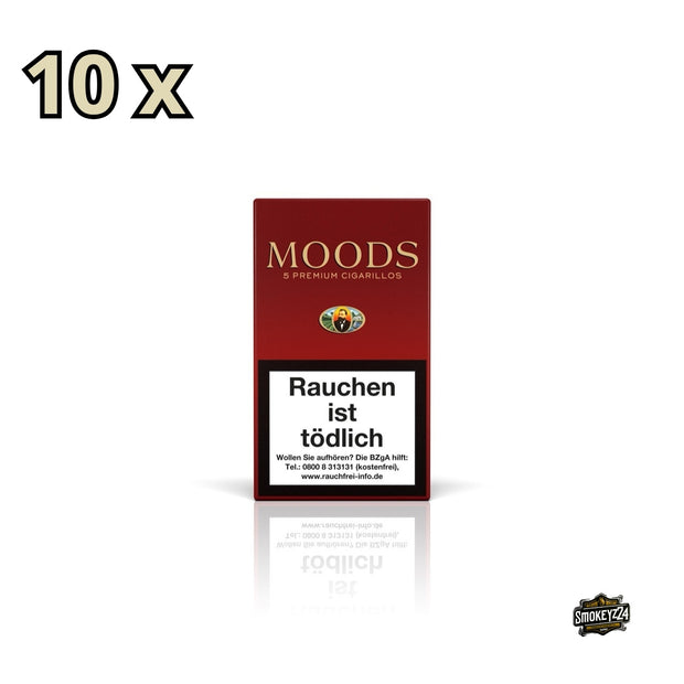 MOODS ohne Filter Cigarillos 10x5er – kräftige Java-Cigarillos im Vorratspack, intensives Aroma für Liebhaber klassischer Genussmomente.