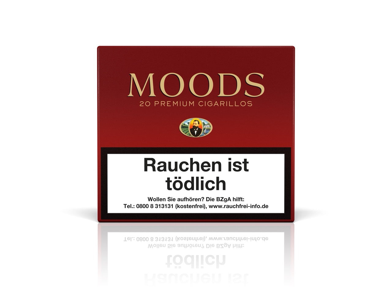 MOODS ohne Filter Cigarillos 20er – kräftige, aromatische Cigarillos mit Java-Deckblatt, intensiver Genuss ohne Filter von Dannemann.