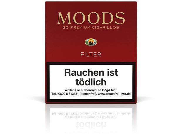 MOODS Filter Cigarillos 20er Packung – aromatischer Genuss mit Java-Deckblatt und Filter von Dannemann.