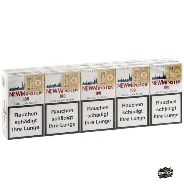 Newminster 100 Filter Cigarillos Stange 10x17 – Long-Format, American-Blend mit Ecuador-Deckblatt