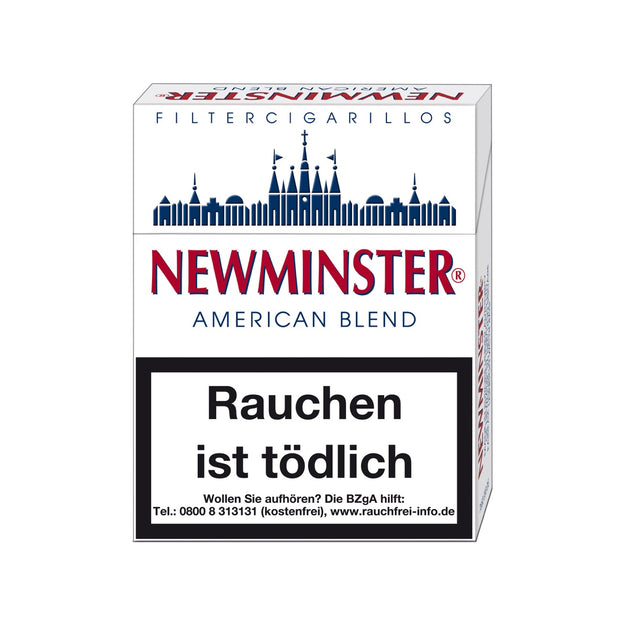 Newminster Filter Cigarillos – Schachtel frontal mit 23 Stück, Ecuador-Deckblatt