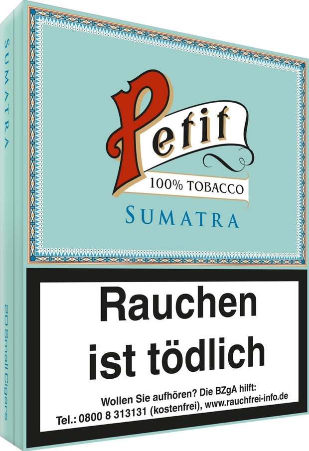 Einzelnes Nobel Petit Sumatra Zigarillo, Sumatra-Deckblatt, seitlich fotografiert