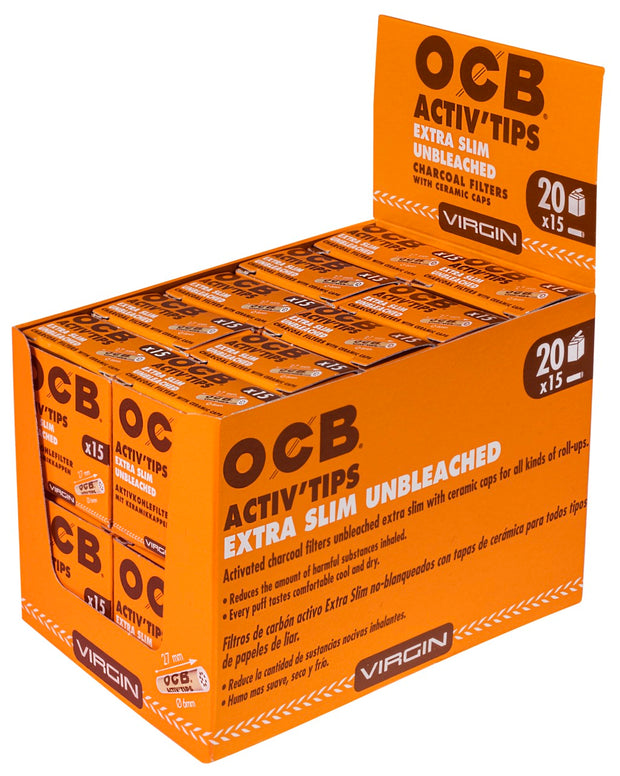 OCB Unbleached 6mm extra Slim Aktivkohlefilter 20x15er Sparpaket – Filter im Vorratskarton online kaufen