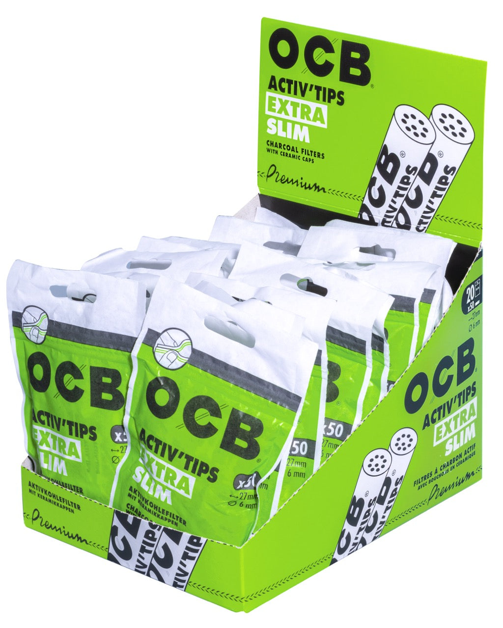 OCB Activ’Tips Extra Slim 6mm Aktivkohlefilter, Sparpaket mit 20x50er Beuteln, Vorteilspack online bestellen