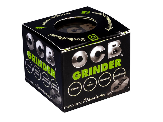 OCB Alu Grinder 50mm in Originalverpackung, stabiler vierteiliger Grinder, online kaufen