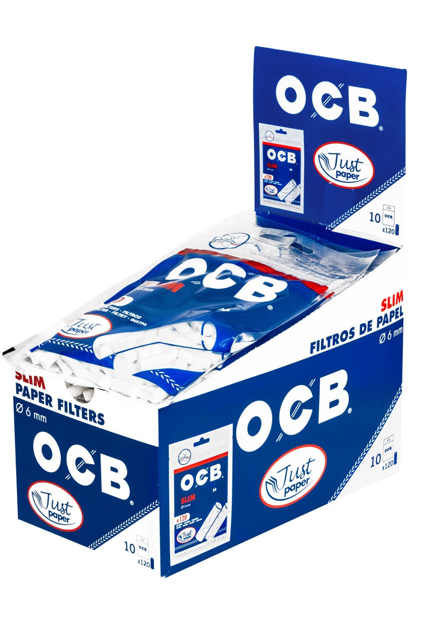 OCB 6mm Just Paper Slim Filter Sparpaket mit 10x120 Beuteln, plastikfreie Papierfilter online kaufen