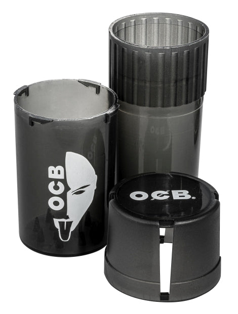 OCB Multifunctional Plastic Grinder 2in1, Kräutermühle und Aufbewahrungsdose in zufälliger Farbe, kompakt für unterwegs