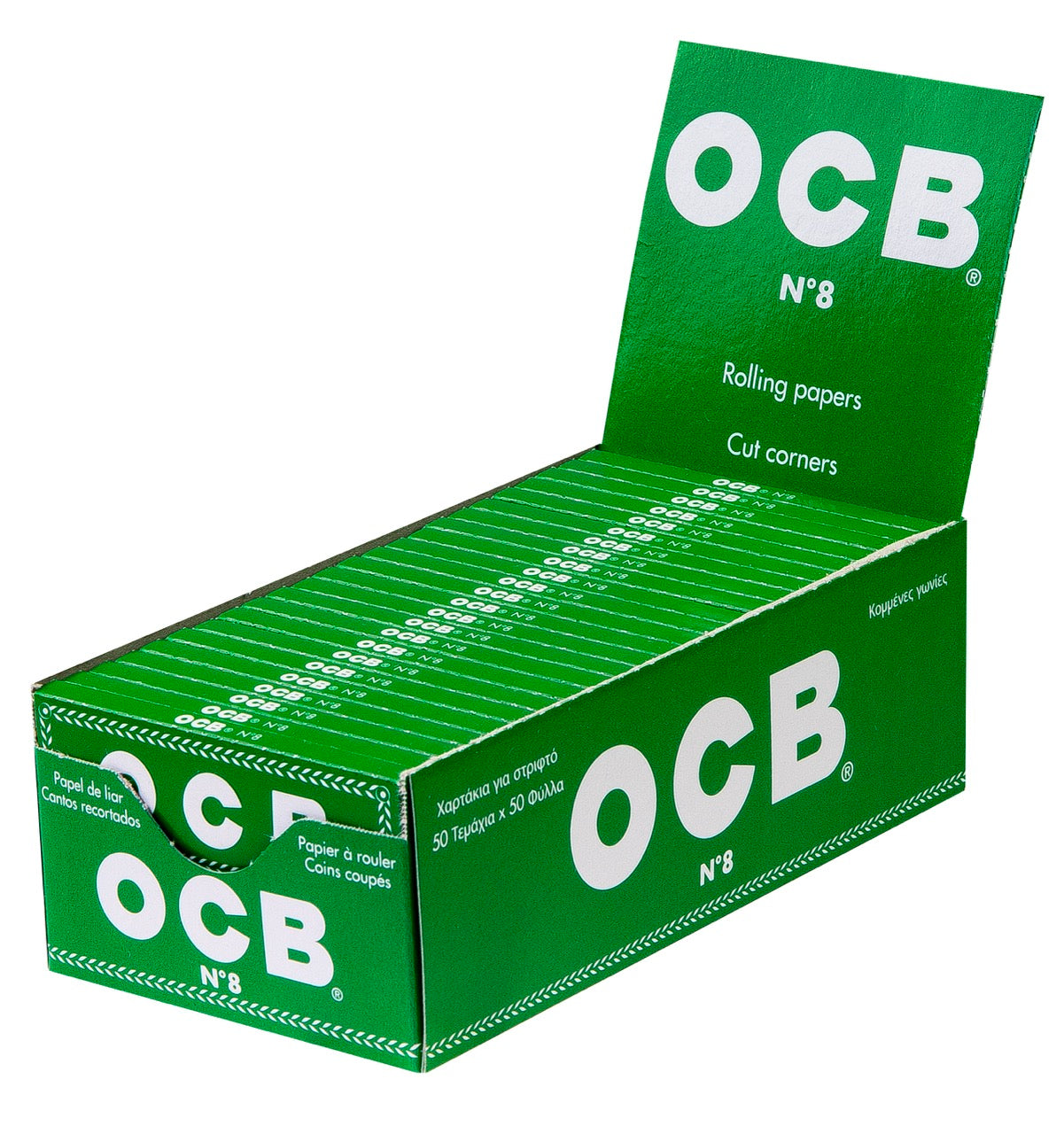 OCB Green Sparpaket – 50x50 Blatt nachhaltiges Drehpapier im Vorratskarton