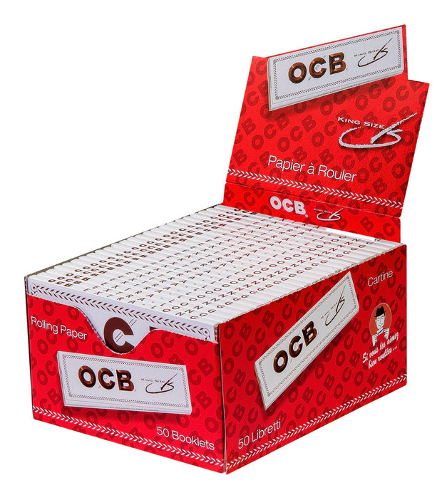 OCB Weiß Extra Long Blättchen 50x32er Sparpaket, Vorratskarton, ultrafeines langes Drehpapier, smokeyz24.de