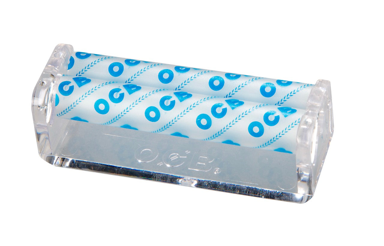OCB Roller Cristal kurze Drehmaschine für Zigarettenpapier bis 70 mm, transparenter Wickler für Selbstdreher