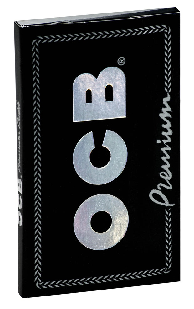 OCB Premium kurz Doppel Blättchen No. 4 Schwarz – 100 Blatt Packung, hochwertiges Drehpapier