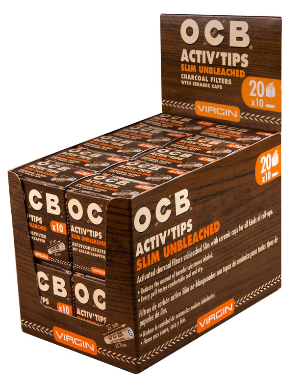 OCB Unbleached 7mm Slim Aktivkohlefilter Sparpaket 20x10 – Vorratskarton online kaufen