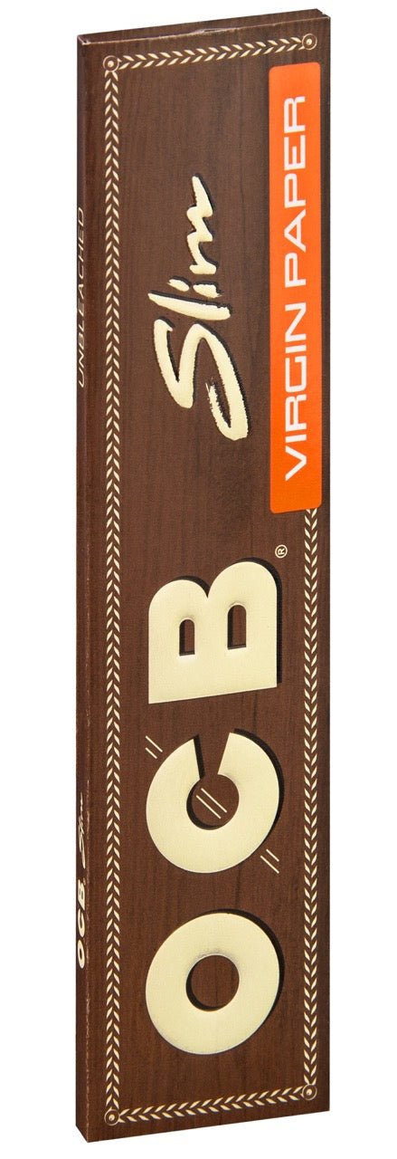 OCB Unbleached Virgin Slim Long Blättchen – braunes, ungebleichtes Drehpapier