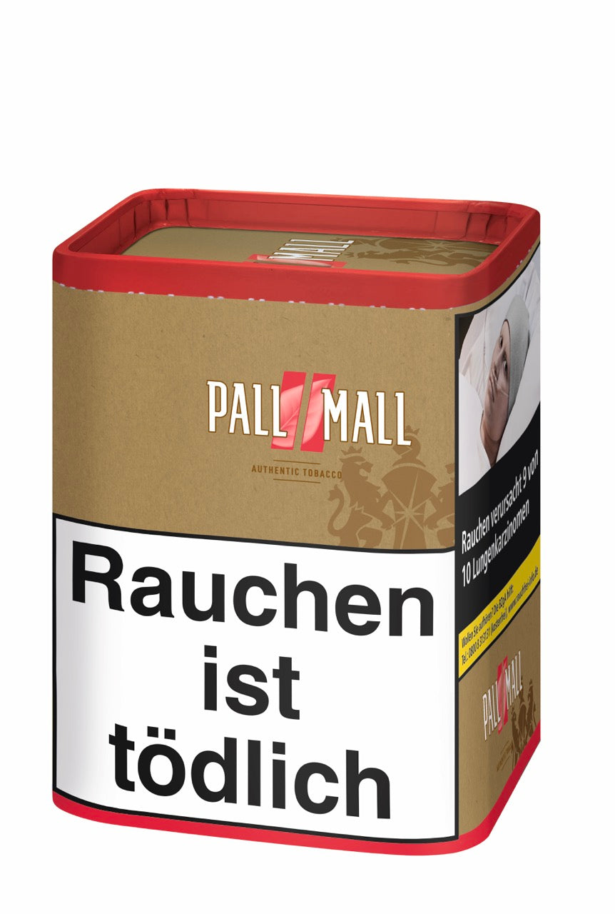 Pall Mall Authentic Red Stopftabak 71g Dose schräg stehend – kräftiger Volumentabak ohne Aromazusätze