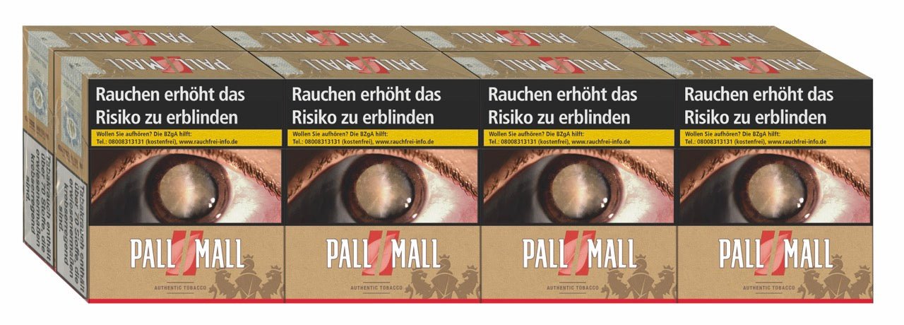 Pall Mall Authentic Red XTRA Zigaretten – Stange 8x35 Stück, frontal