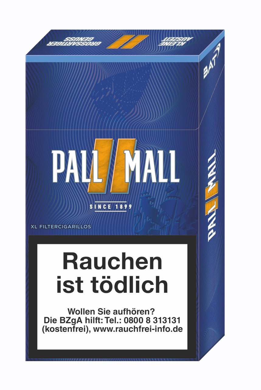 Pall Mall Blue XL Filter Zigarillos blau - Stange 10x17 Stück - Smokeyz24
